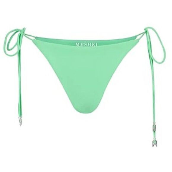 Meshki Green Aliza String Tie Swim Bottoms - Picture 3 of 7
